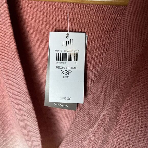 J. Jill Dip Dyed Sunset Ombre Button Up Cardigan Sweater XS Petite Multicolor​ - Picture 4 of 8